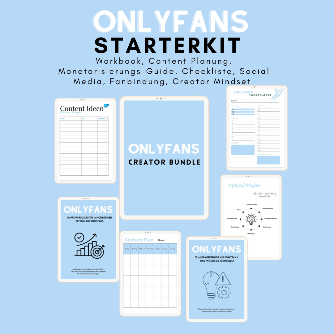 OnlyFans Starterkit – 48 Seiten Creator Bundle für deinen erfolgreichen Start